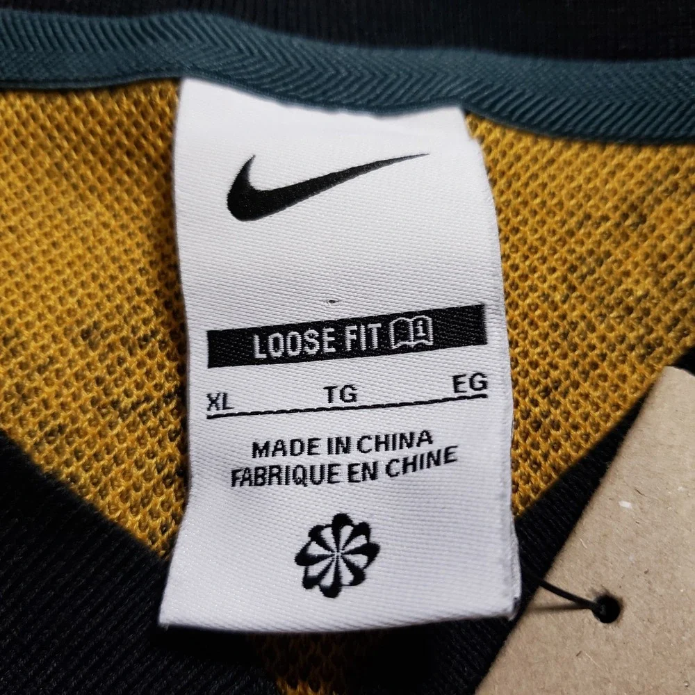 Nike Sweater Men XL Culture of Football Knit Soccer Black Gold Pullover NEW $130